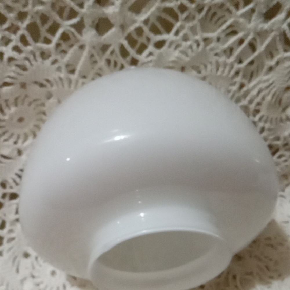 White Glass globe for middle celing fan light